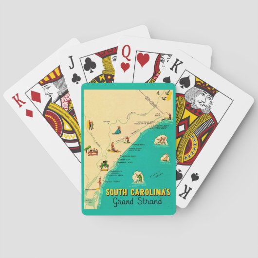 South Carolina Grand Strand Playing Cards Pokerkaarten (Achterkant)