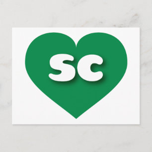 South Carolina green hart - Ik hou van sc Briefkaart