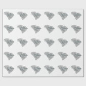 South Carolina -  grijze typografische tekst Cadeaupapier (Vlak)