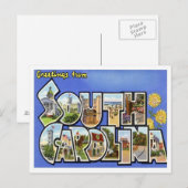 South Carolina Groetings uit de VS Briefkaart (Voorkant / Achterkant)