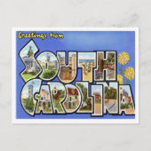 South Carolina Groetings uit de VS Briefkaart (Voorkant)
