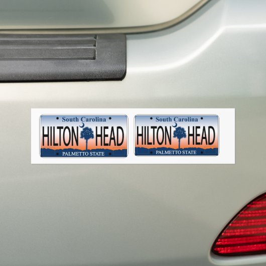 South Carolina Hilton Head Sunrise licence bord Bumpersticker (Op auto)