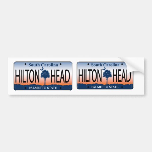 South Carolina Hilton Head Sunrise licence bord Bumpersticker (Voorkant)
