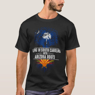 South Carolina Home Arizona Roots State Tree Vlag T-shirt
