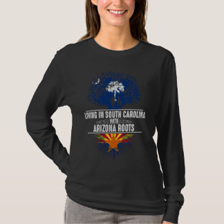 South Carolina Home Arizona Roots State Tree Vlag T-shirt