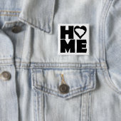 South Carolina Home Heart State Button Badge Pin (In situ)