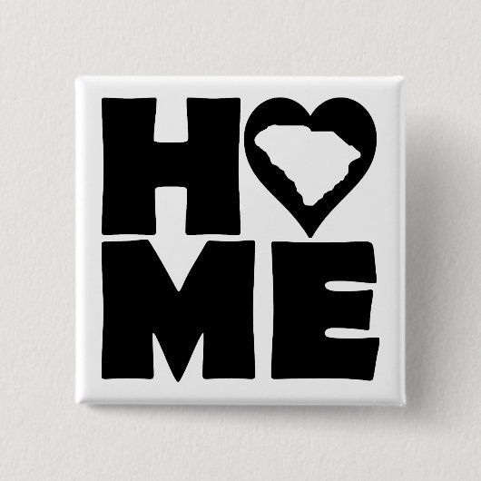 South Carolina Home Heart State Button Badge Pin (Voorkant)