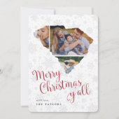 South Carolina Home State Foto van Collage Kerstmi Feestdagenkaart (Voorkant)