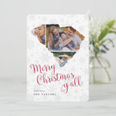 South Carolina Home State Foto van Collage Kerstmi Feestdagenkaart (Staand voorkant)