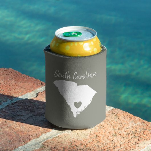 South Carolina Home State Map Love Heart Shape Blikjeskoeler (Insitu Zwembad)