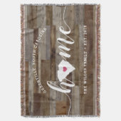 South Carolina Home State Personalized Wood Kijk u Deken (Voorkant Verticaal)