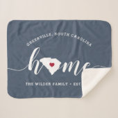 South Carolina Home State Persoonlijk Sherpa Deken (Voorkant (horizontaal))