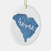 South Carolina Home Wood Grain Keramisch Ornament (Rechts)