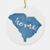 South Carolina Home Wood Grain Keramisch Ornament (Voorkant)