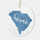 South Carolina Home Wood Grain Keramisch Ornament (Links)