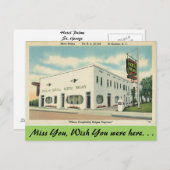 South Carolina, Hotel Palms, St. George Briefkaart (Voorkant / Achterkant)