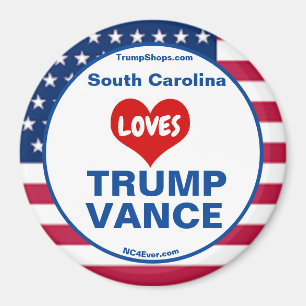 South Carolina houdt van Trump Advance patriottisc Magneet