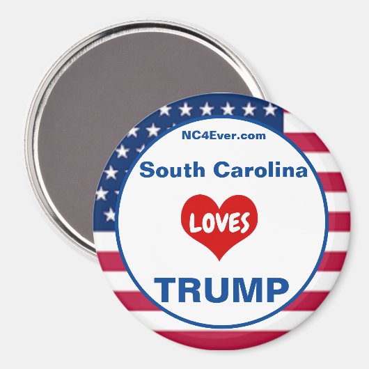 South Carolina HOUDT VAN TRUMP Patriottische Koelk Magneet (Voorkant / Achterkant)