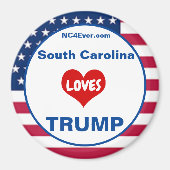 South Carolina HOUDT VAN TRUMP Patriottische Koelk Magneet (Voorkant)