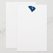 South Carolina in blauw en wit Briefpapier (Voorkant / Achterkant)