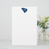 South Carolina in blauw en wit Briefpapier (Staand voorkant)