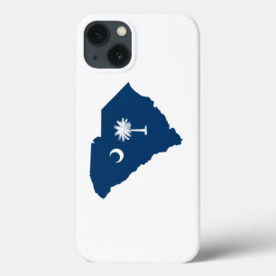 South Carolina in blauw en wit iPhone 13 Hoesje