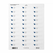 South Carolina in blauw en wit Etiket (Full Sheet)