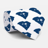 South Carolina in blauw en wit Stropdas (Opgerold)