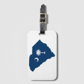 South Carolina in Blue en White Bagagelabel (Voorkant (verticaal))