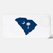 South Carolina in Blue en White Case-Mate iPhone Case (Achterkant (horizontaal))