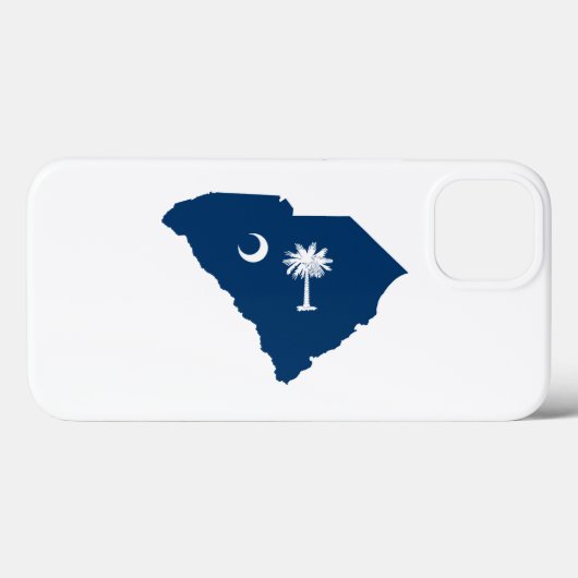 South Carolina in Blue en White Case-Mate iPhone Case (Achterkant (horizontaal))