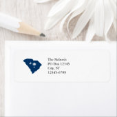 South Carolina in Blue en White Etiket (Insitu)