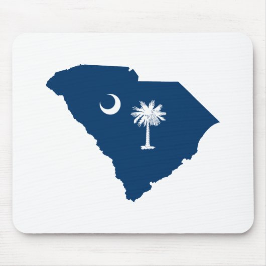South Carolina in Blue en White Muismat (Voorkant)