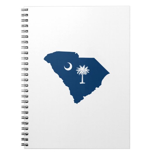 South Carolina in Blue en White Notitieboek (Voorkant)
