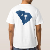 South Carolina in Blue en White T-shirt (Achterkant)