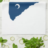 South Carolina in Blue en White Theedoek (Gevouwen)