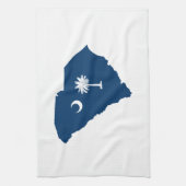 South Carolina in Blue en White Theedoek (Verticaal)