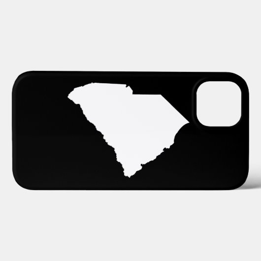 South Carolina in White en Black Case-Mate iPhone Case (Achterkant (horizontaal))