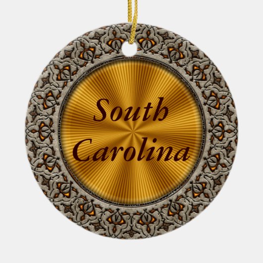 South Carolina Keramisch Ornament (Voorkant)