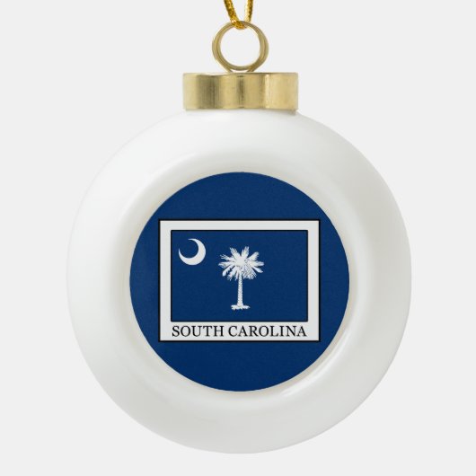 South Carolina Keramische Bal Ornament (Voorkant)