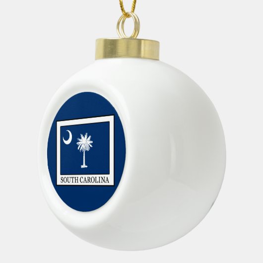 South Carolina Keramische Bal Ornament (Rechts)