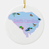South Carolina kerstboomversiering Keramisch Ornament (Voorkant)