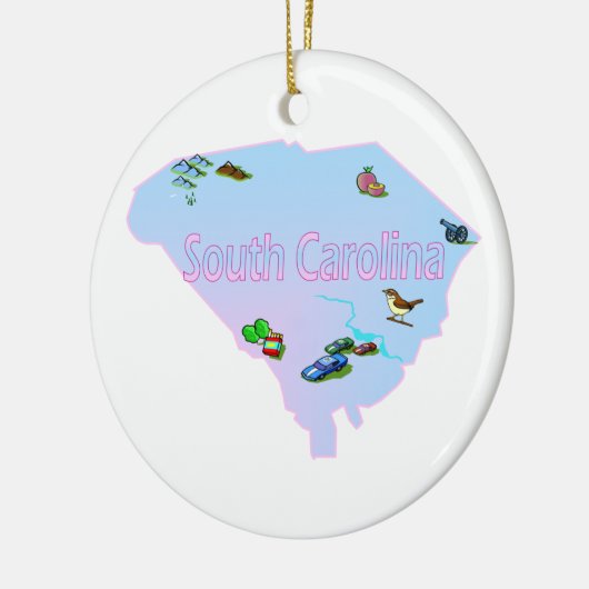 South Carolina kerstboomversiering Keramisch Ornament (Links)
