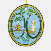 South Carolina* kerstversiering Keramisch Ornament (Links)