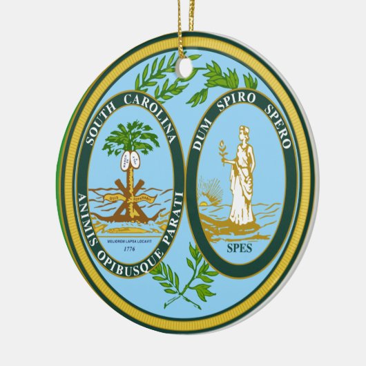 South Carolina* kerstversiering Keramisch Ornament (Links)