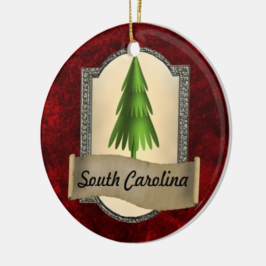 South Carolina kerstversiering Keramisch Ornament (Links)