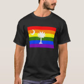 SOUTH CAROLINA LGBT RAINBOW PRIDE FLAG T-SHIRT (Voorkant)