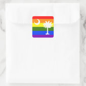 SOUTH CAROLINA LGBT RAINBOW PRIDE FLAG VIERKANTE STICKER (Tas)