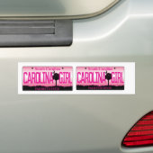 South Carolina License Bord "Carolina Girl" Bumpersticker (Op auto)