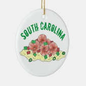South Carolina Low Country Shrimp en Grits SC Keramisch Ornament (Rechts)